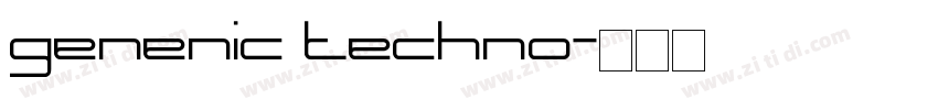 genenic techno字体转换